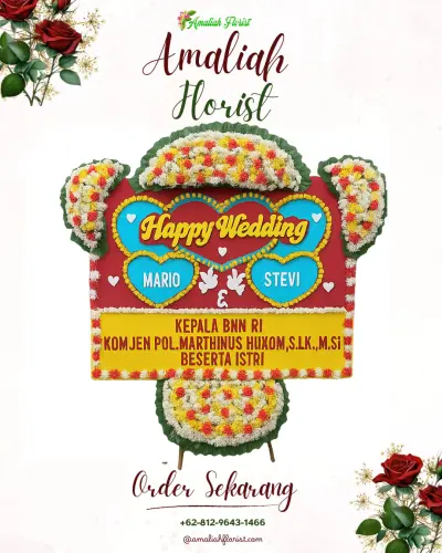Karangan Papan Bunga Pernikahan di Onozitoli Sifaoroasi